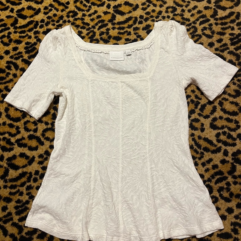 Anthropologie white blouse